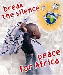 Przerwij milczenie - pokj dla Afryki! Logo kampanii.