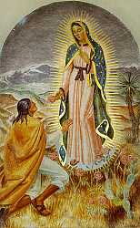 Juan Diego i Maryja z Guadalupe.