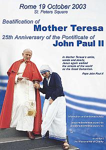 Beatyfikacja Matki Teresy z Kalkuty - Matka Teresa z Kalkuty z Papieem Janem Pawem II