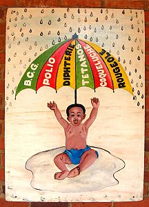 Plakat obrazujcy rol szczepie ochronnych.