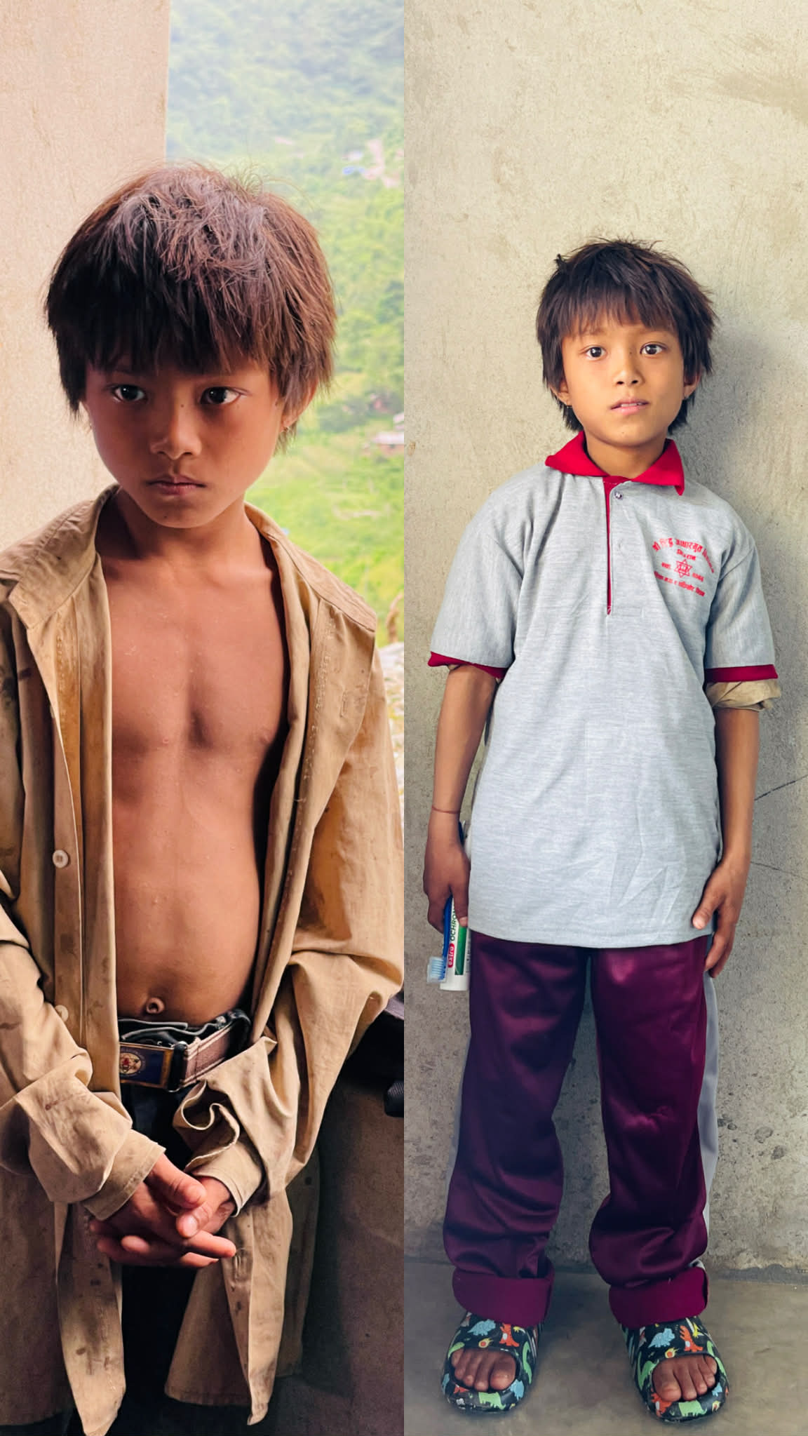 Ubranie dla ubogich dzieci z Nepalu Maitri Adopcja Serca Adopcja duchowa jałmużna pomoc ubogim pomoc dzieciom 05